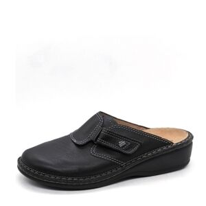 SOLD New Finn Comfort Women's Black Leather & Suede Orb Loafer Walking Shoes